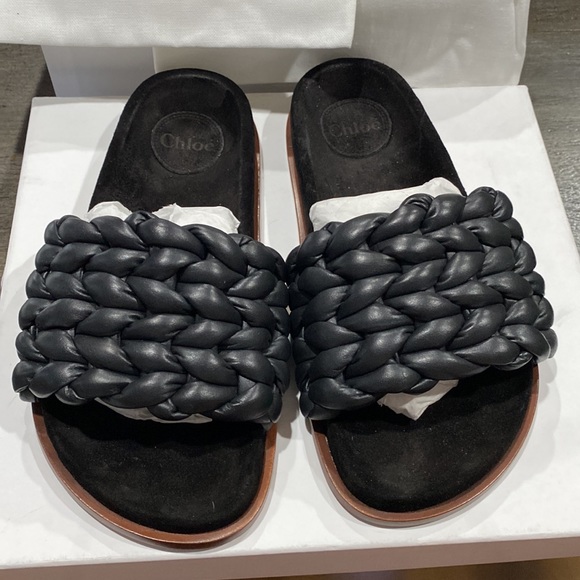 Chloé Kacey Braided Leather Slide Sandal - Picture 6 of 10